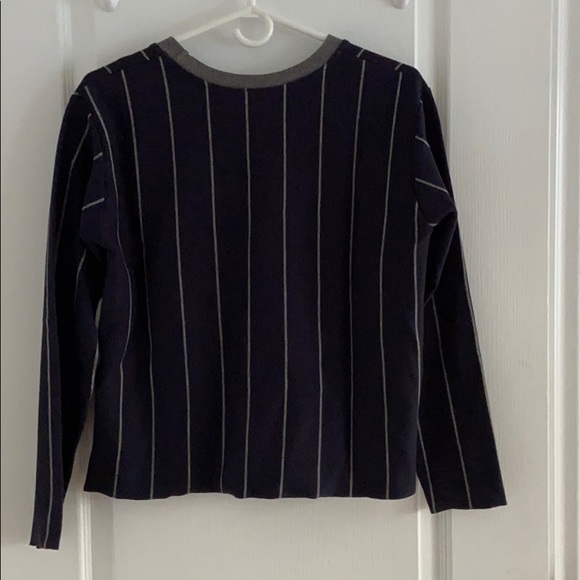 Zara Raw Hem Striped Sweater - Picture 2 of 5
